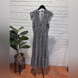 Steve Madden Black and White Printed Maxi Dress